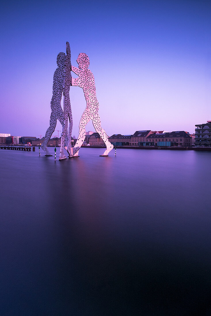 The Molecule Man in the Spree at the Treptowers, Alt-Treptow, Berlin, Germany