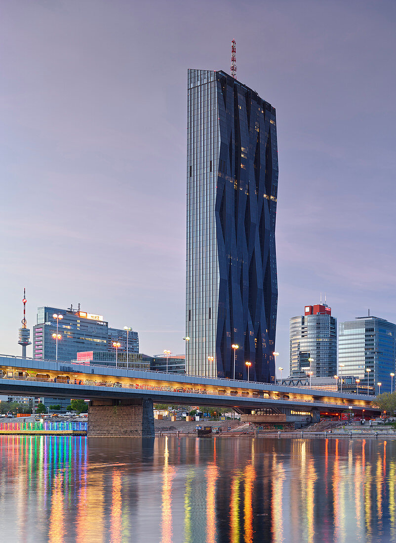 Meliá Tower, Skyline Wien Donaustadt, Donauinsel, 22. Bezirk, Wien, Österreich