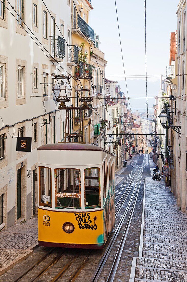 Elevador da Bica, Lisbon, Portugal, Europe