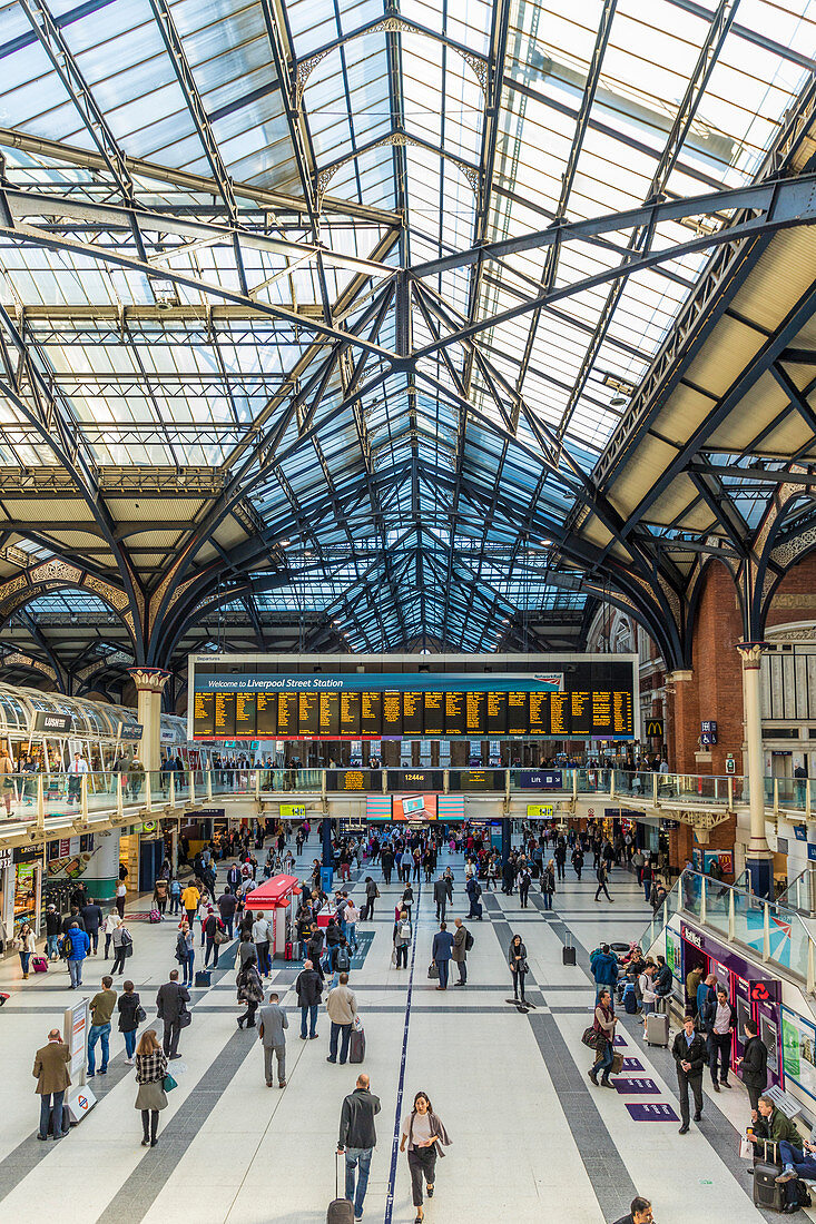 Liverpool Street Station, London, England, Vereinigtes Königreich, Europa