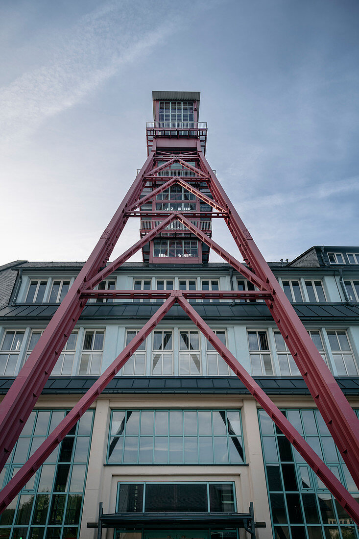 Förrderturm am Arno-Lippmann Schacht, UNESCO World Heritage Montanregion Erzgebirge, Altenberg-Zinnwald, Saxony