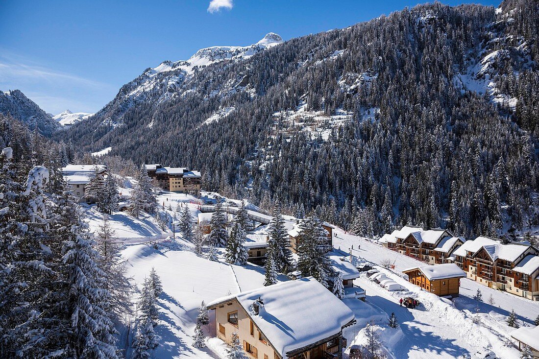 France, Savoie, Maurienne Valley, Modane, Valfrejus ski resort