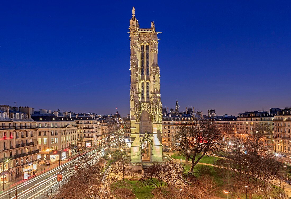 France, Paris, the Saint Jacques tower