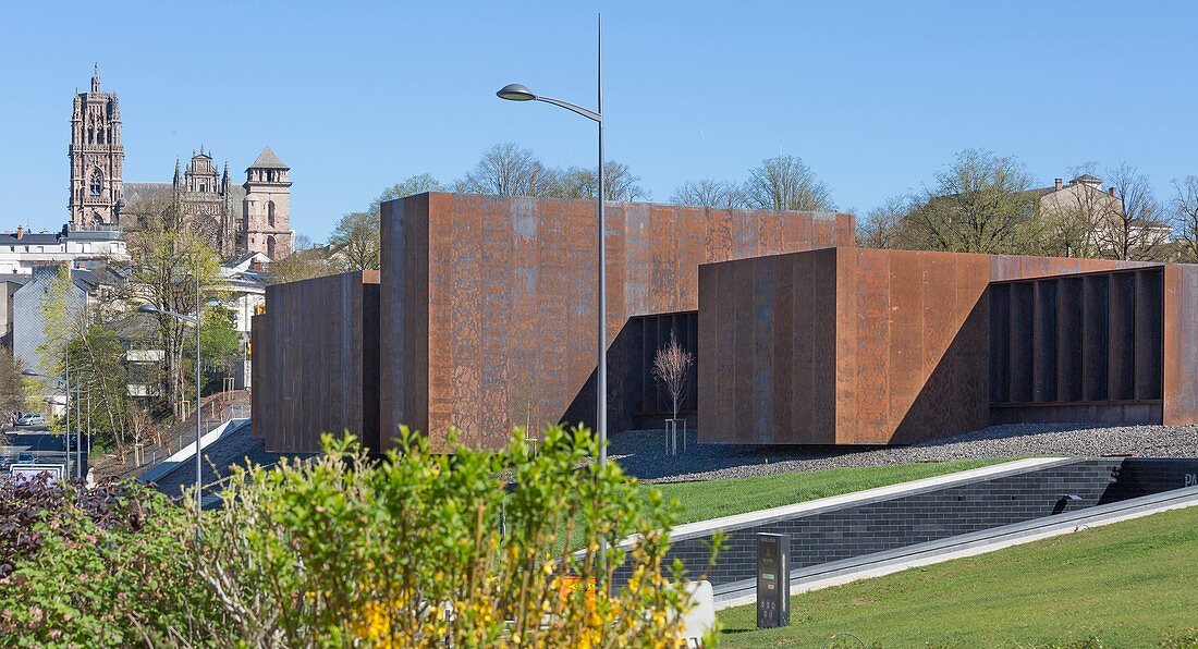 France, Aveyron, Rodez, the Soulages Museum, designed by the Catalan architects RCR associated with Passelac & Roques