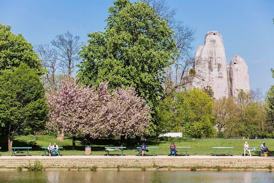 Der Daumesnil See im Frühling, Le Bois de Vincennes, Paris, Frankreich