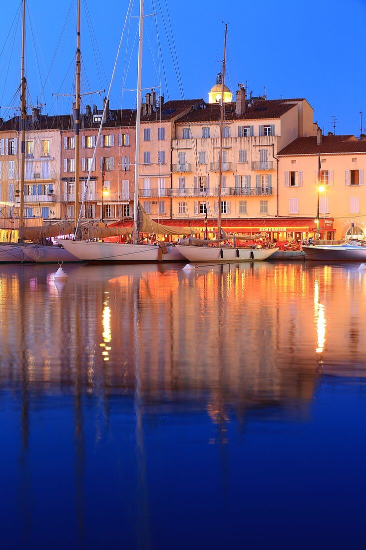 Der Hafen Quai Jean Jaures, Saint Tropez, Var, Frankreich