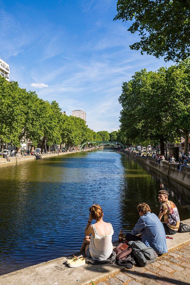 Canal Saint Martin, Paris, Frankreich