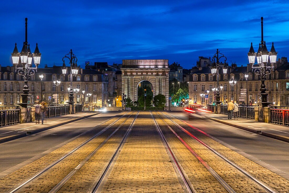 Burgundertor, UNESCO Weltkulturerbe, Bordeaux, Gironde, Frankreich