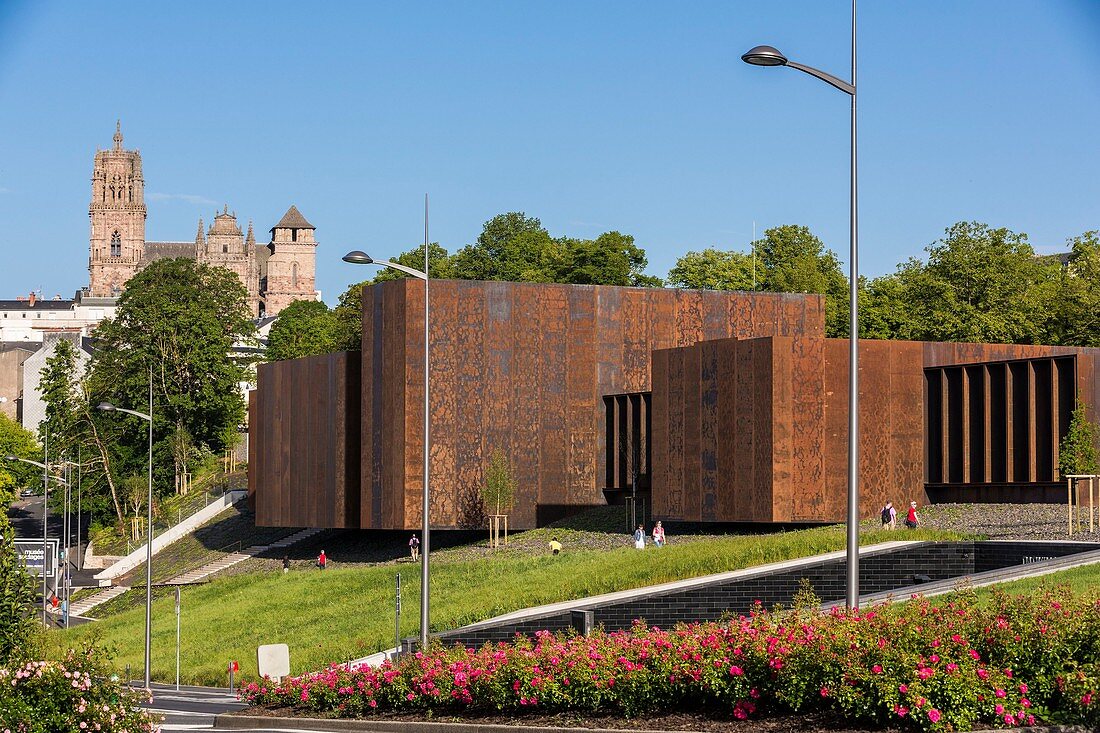 France, Aveyron, Rodez, Soulages Museum, designed by the Catalan architects RCR associated with Passelac & Roques