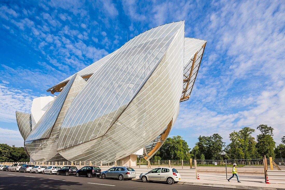 Frankreich, Paris, Fondation Louis Vuitton vom Architekten Franck Gehry