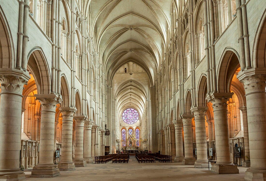 France, Aisne, Laon, inside Notre Dame Cathedral
