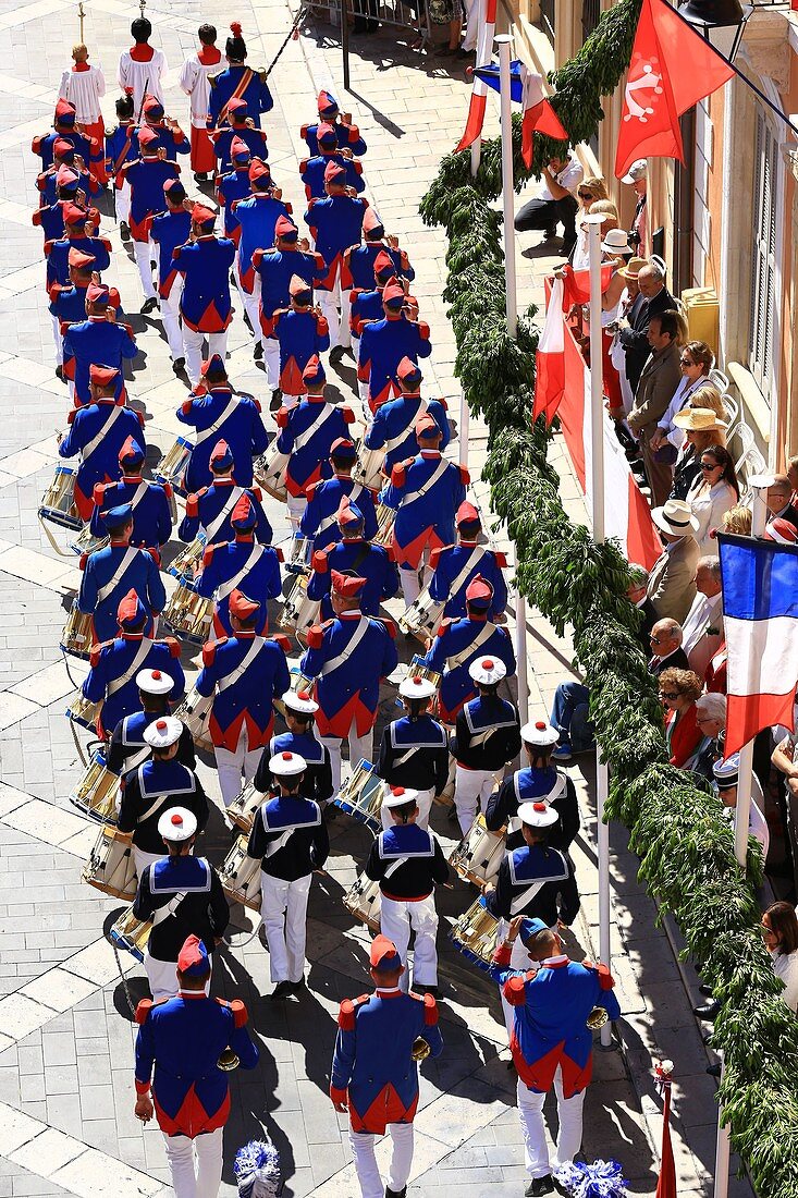 France, Var, Saint Tropez, Place de l'Hotel de Ville, Bravade