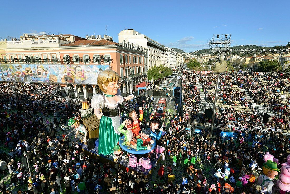 Karneval 2014, Corso (Karnevalsumzug), Nizza, Alpes Maritimes, Frankreich