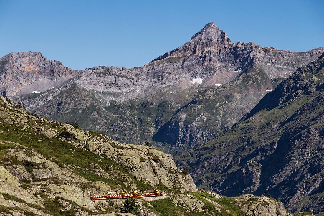 Frankreich, Pyrenees Atlantiques, Train d'Artouste, der höchste in Europa (2000 m)