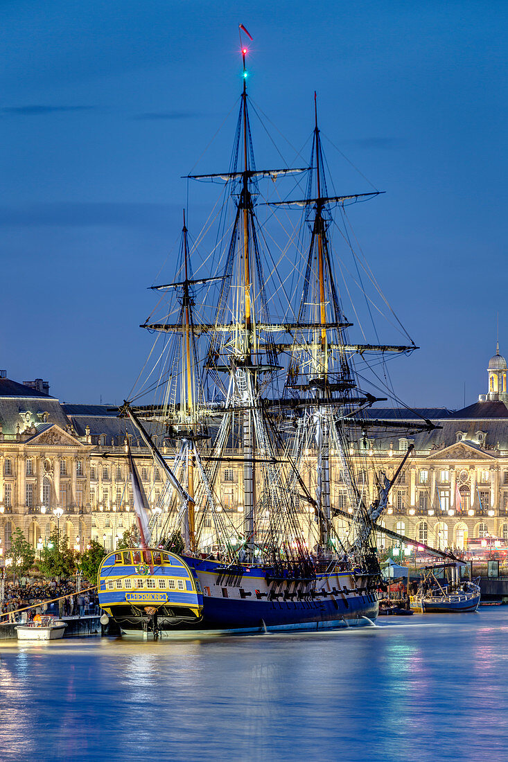 Le Ponton d'honneur, UNESCO Weltkulturerbe, Bordeaux, Gironde, Frankreich