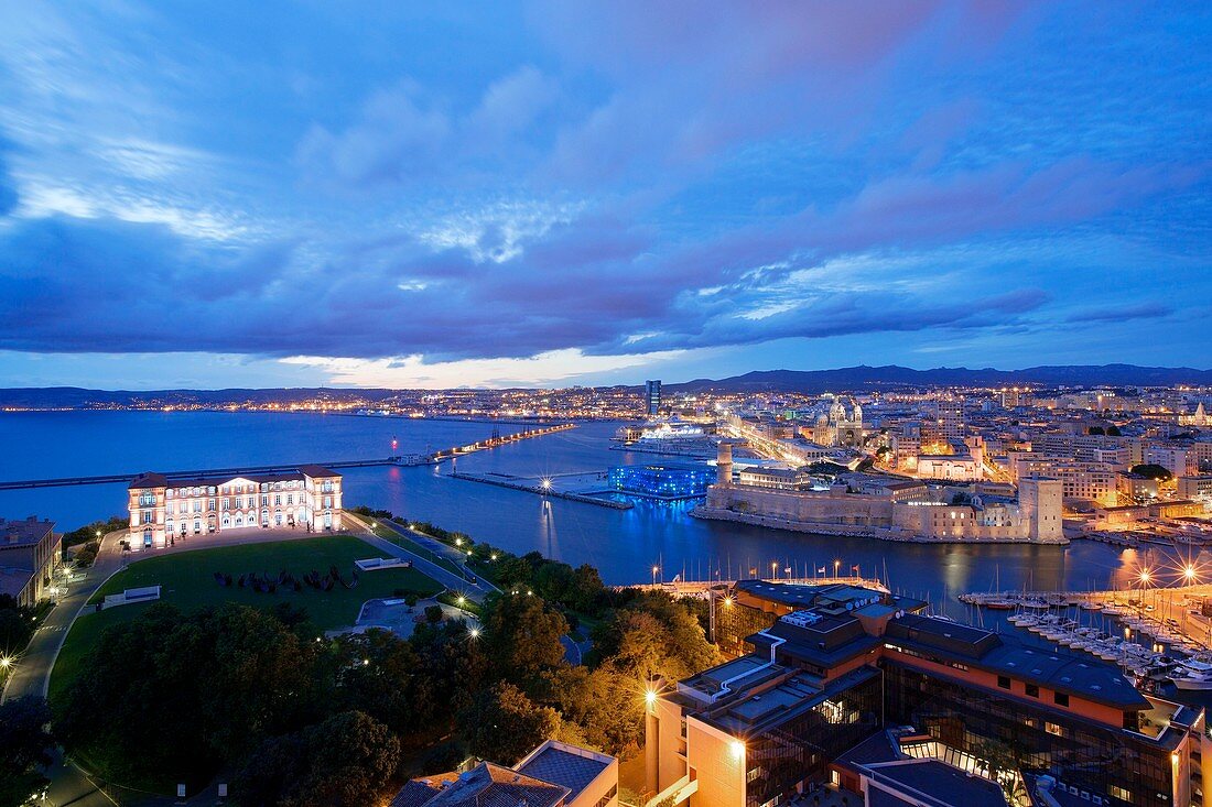 France, Bouches du Rhone, Marseille, district Pharo Palais du Pharo, Sofitel Vieux Port, Fort Saint Jean Historic Monument class