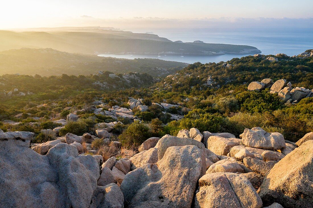 France, Corse-du-Sud, surroundings of Bonifacio, granitic rocks around Hermitage of the Trinity