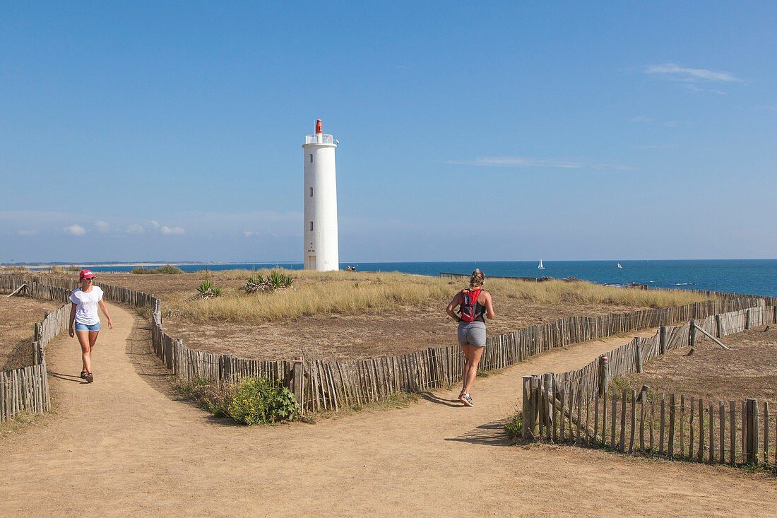 France, Vendee, Saint Gilles Croix de Vie, Grosse terre Lighthouse