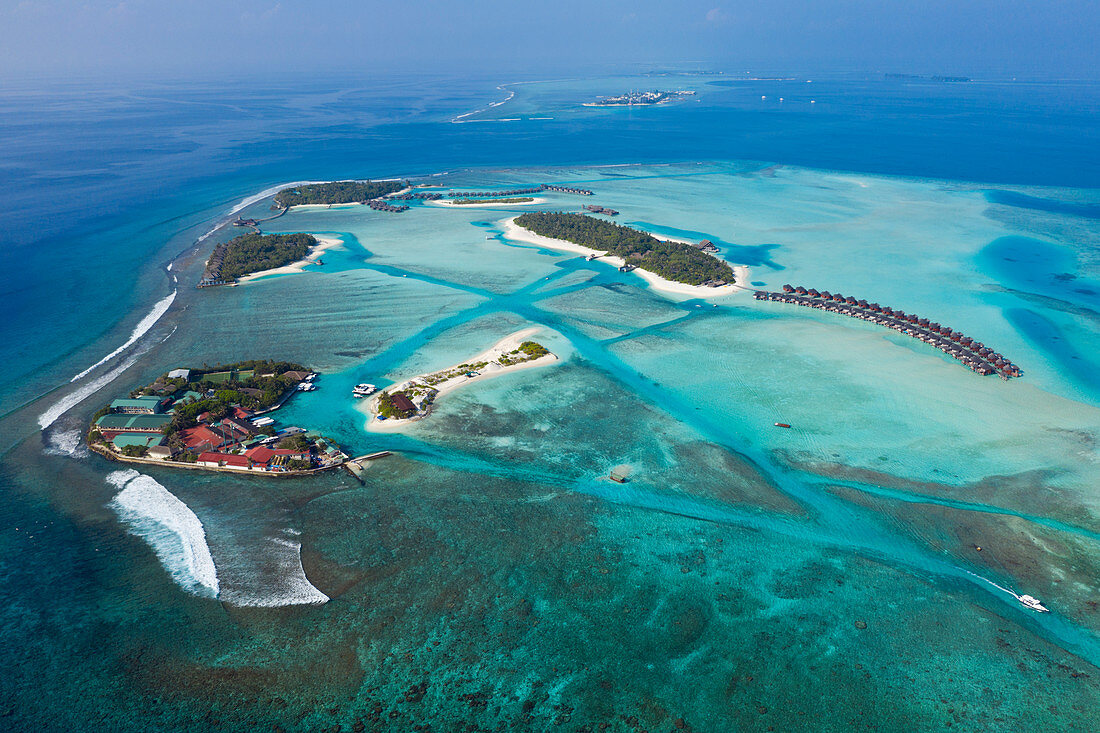 Holiday island Dhigufinolhu and Veligandu, South Male Atoll, Indian Ocean, Maldives