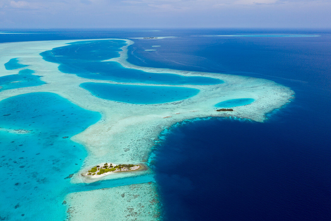 Unbewohnte Insel bei Bodumohora, Felidhu Atoll, Indischer Ozean, Malediven