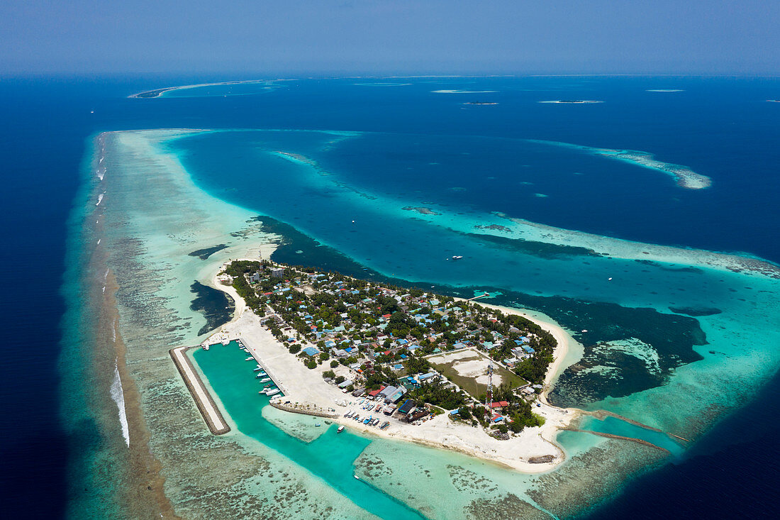 Einheimischeninsel Dhangethi, Ari Atoll, Indischer Ozean, Malediven
