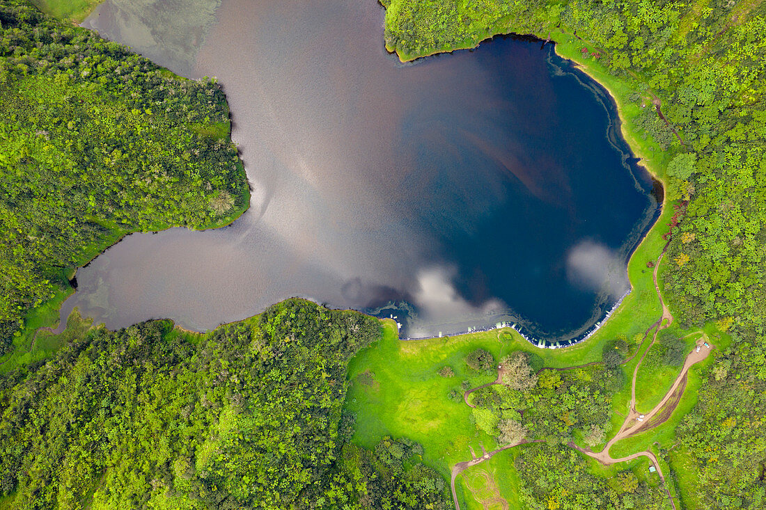 Luftaufnahme von Vaihiria, Tahiti, Französisch-Polynesien