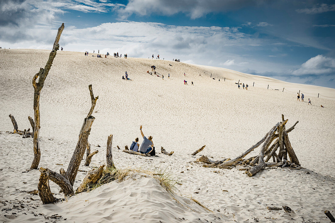 Sand dunes in Slowinski National Park close to Leba, shore of Baltic Sea (Ostsee). Park has been included by UNESCO in the World Network of Biosphere Reserves.