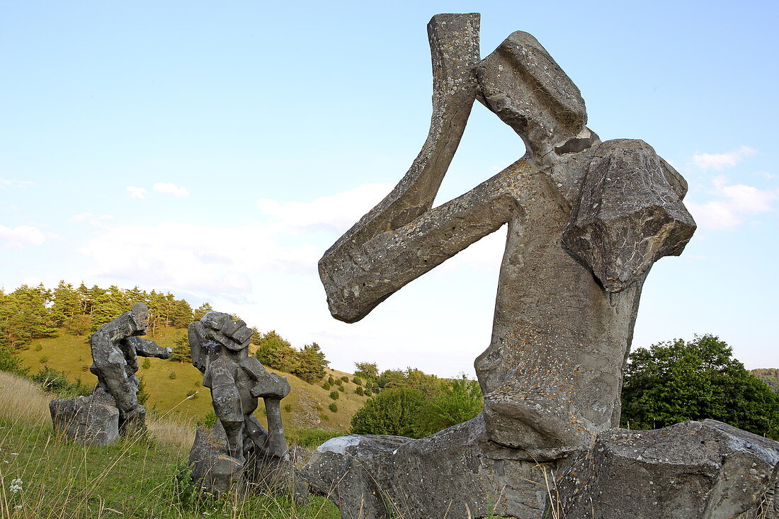 Figurenfeld von Alois Wünsche-Mitterecker, Eichstätt, Oberbayern, Bayern, Deutschland