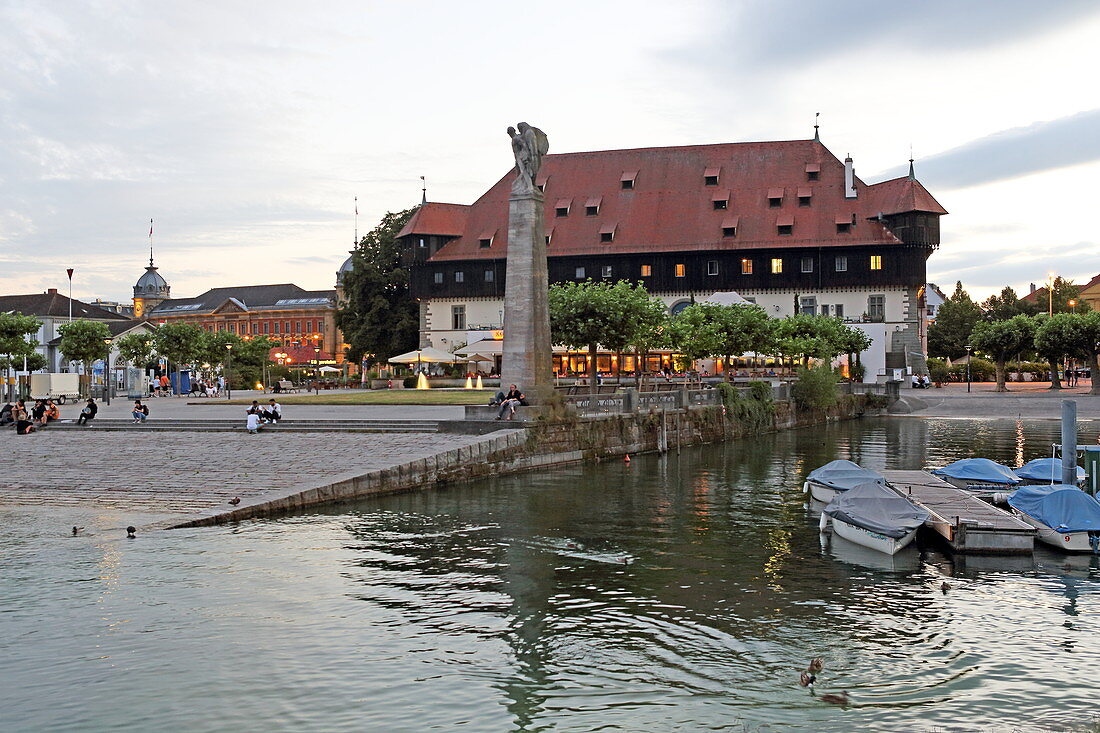 Council building at the port of Constance, Lake Constance, Baden-Wuerttemberg, Germany