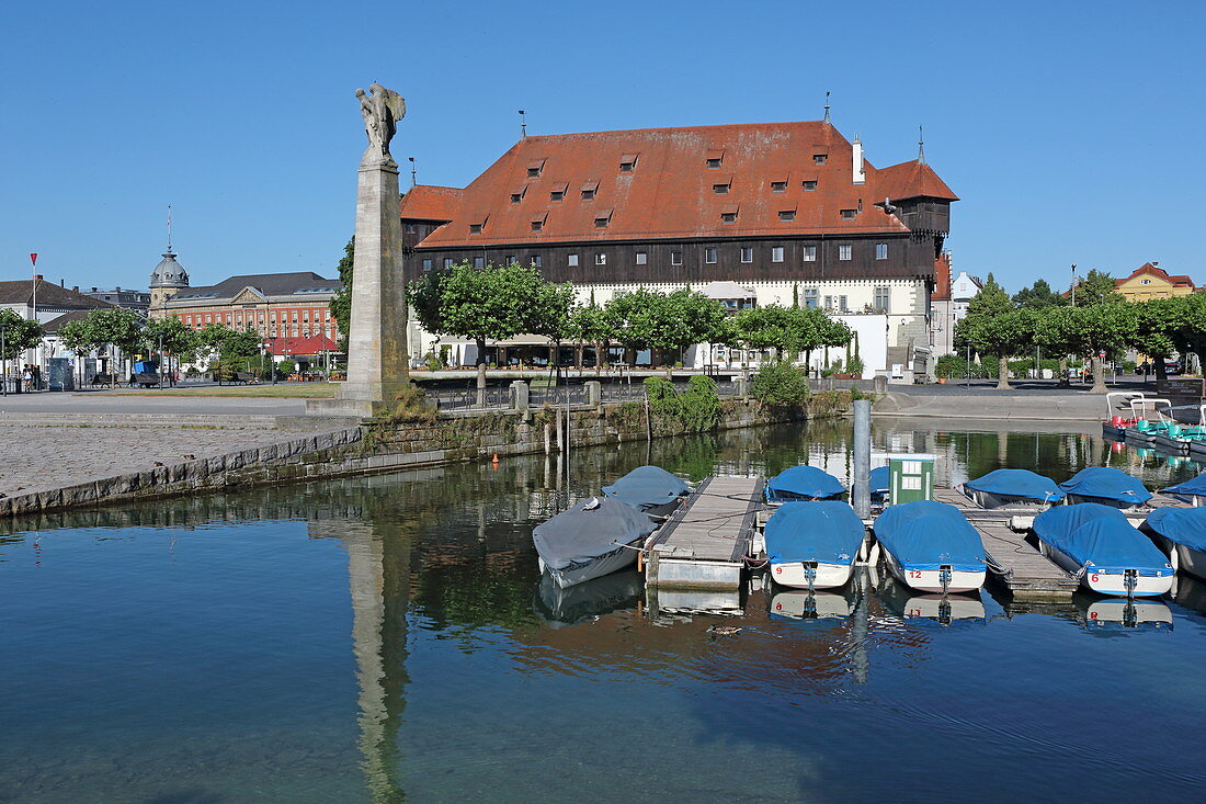 Council building at the port of Constance, Lake Constance, Baden-Wuerttemberg, Germany