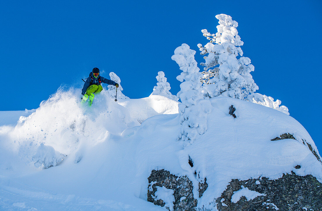 January, winter, skiing, skiing, deep snow, powder, Hochzillertal, Tyrol, winter sports, masses of snow