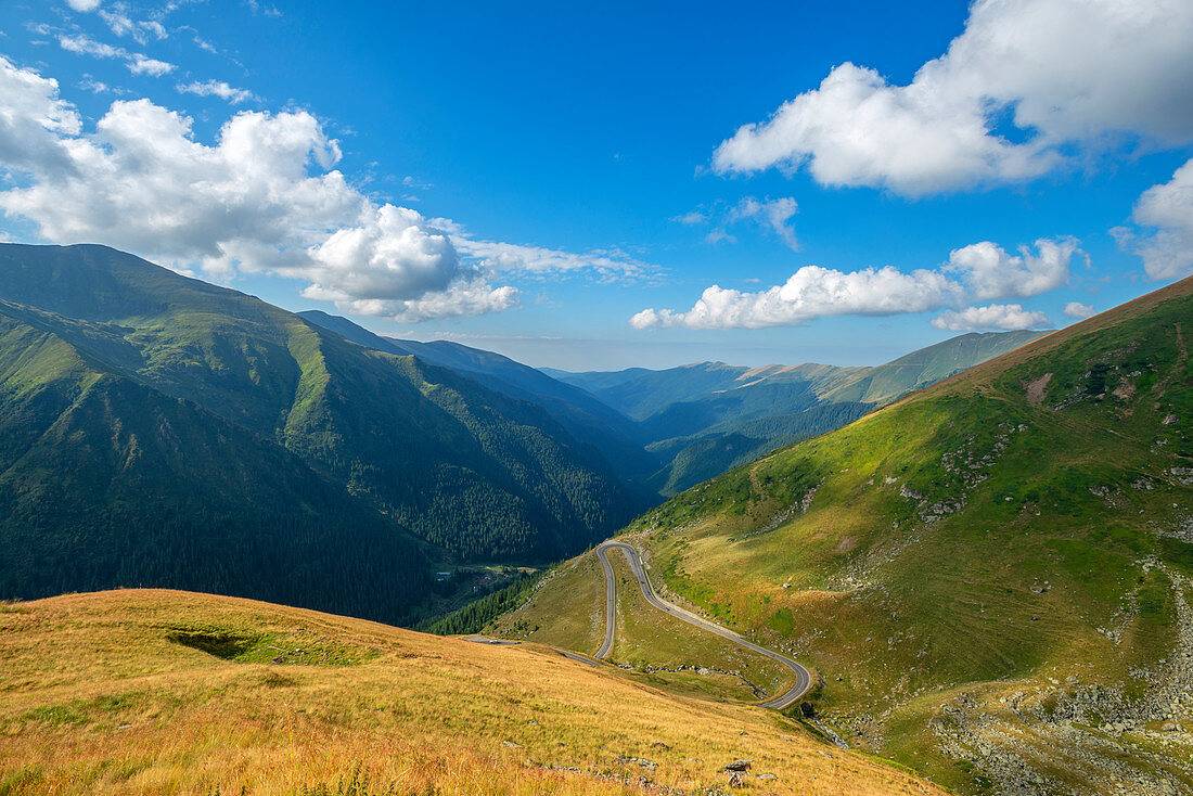 View of the Transfagarasan Strait, Carpathian Mountains, Wallachia, Romania