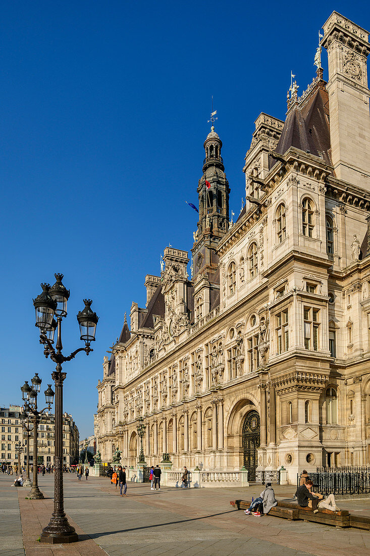 Hotel de Ville, Rathaus, UNESCO Welterbe Seine-Ufer, Paris, Frankreich