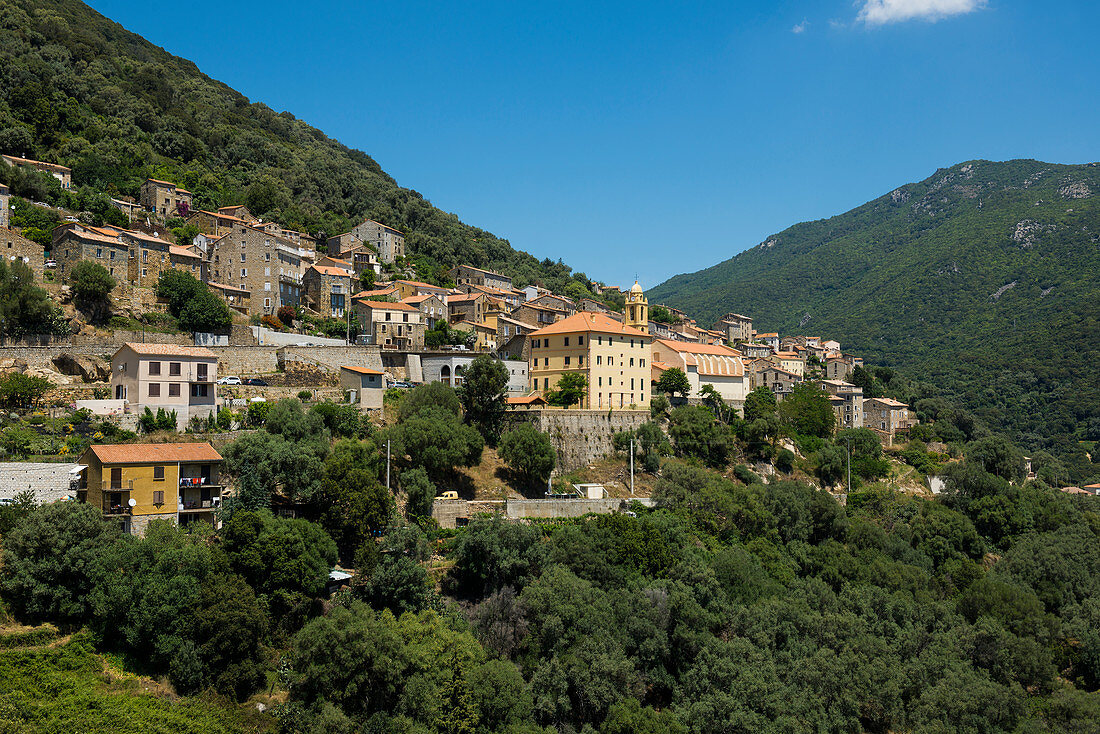 Bergdorf, Olmeto, Département Corse-du-Sud, Korsika, Frankreich