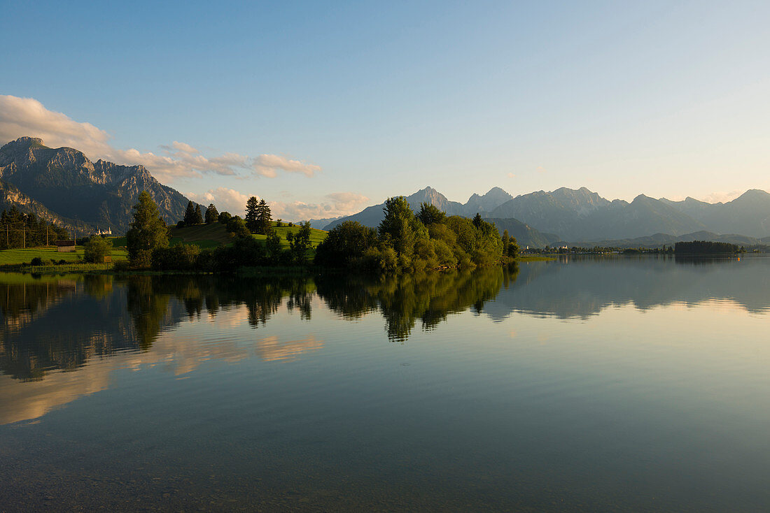 Forggensee, bei Füssen, Ostallgäu, Allgäu, Bavaria, Germany