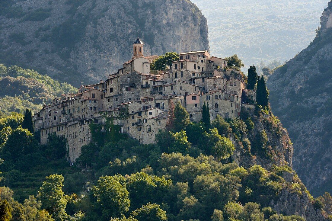 France, Alpes Maritimes, the hilltop village of Peillon