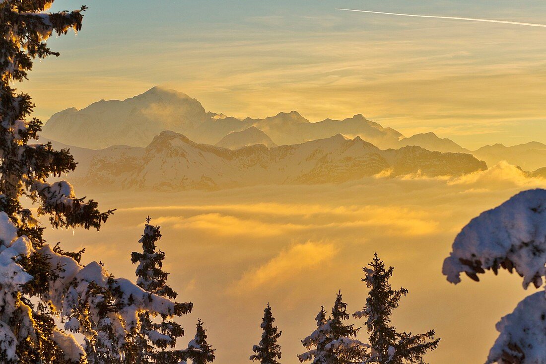 Frankreich, Haute-Savoie, das Massiv von Mont Blanc