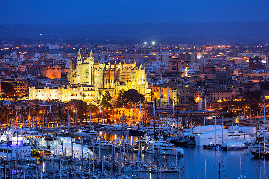 Kathedrale von Palma, auch La Seu genannt, Palma de Mallorca, Mallorca, Balearen, Spanien, Mittelmeer, Europa
