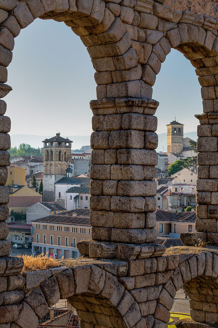 Das antike römische Aquädukt von Segovia, UNESCO-Weltkulturerbe, Segovia, Kastilien und Leon, Spanien, Europa