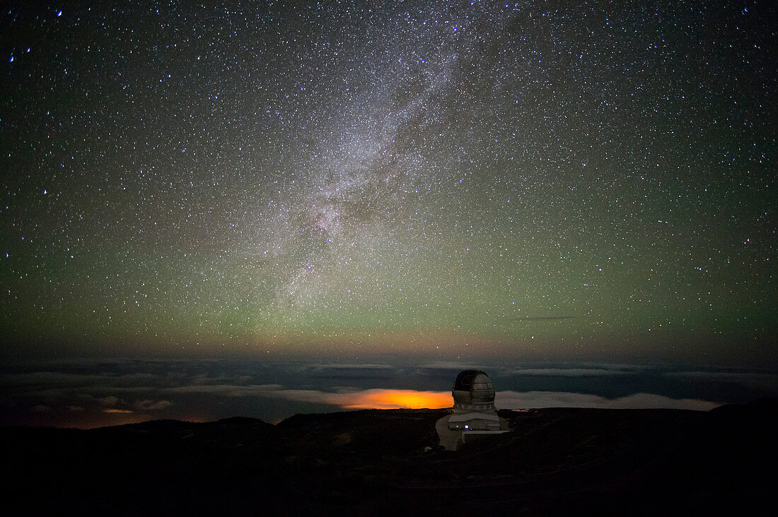 Spaniens Gran Telescopio Canarias, Observatorium Roque de los Muchachos, Insel La Palma, Kanarische Inseln, Spanien, Europa