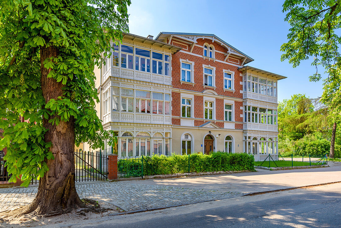 Gdansk Oliwa, pre-war villa district, Cystersow street. Gdansk Oliwa, Pomorze region, Pomorskie voivodeship, Poland, Europe