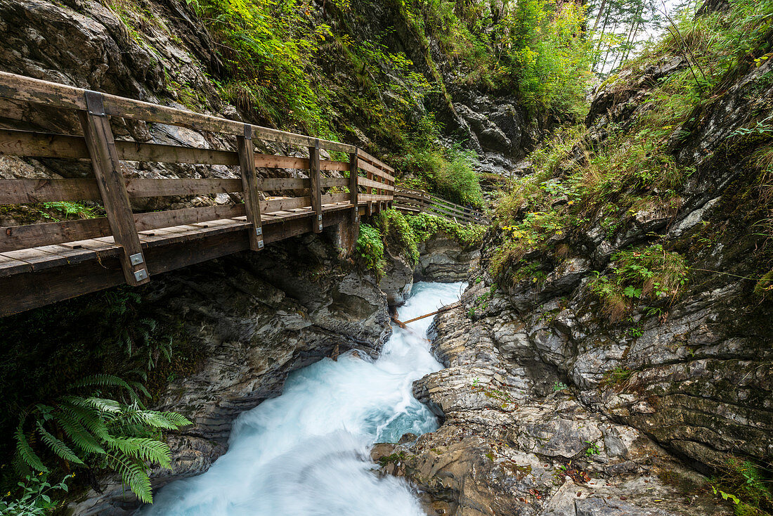 Wimbachklamm, Nationalpark Berchtesgaden, Berchtesgadener Land, Oberbayern, Bayern, Deutschland, Europa