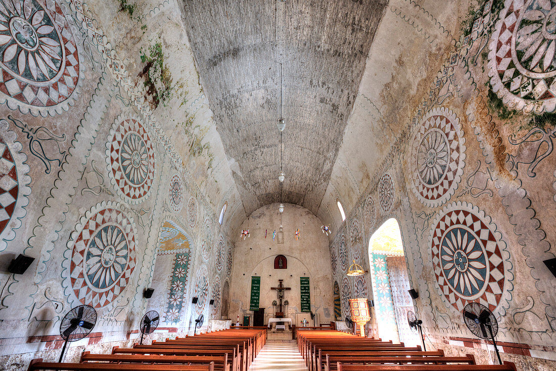 Ex-Convent von Santo Domingo, gegründet 1646, Uayma, Yucatan, Mexiko, Nordamerika