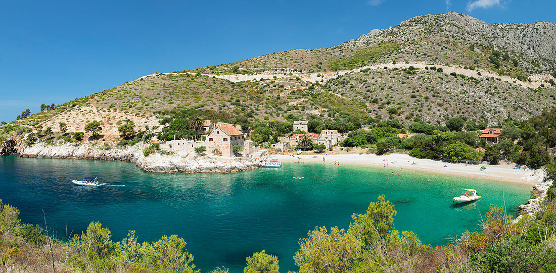 Dubovica bay and beach, Hvar Island, Dalmatia, Croatia, Europe