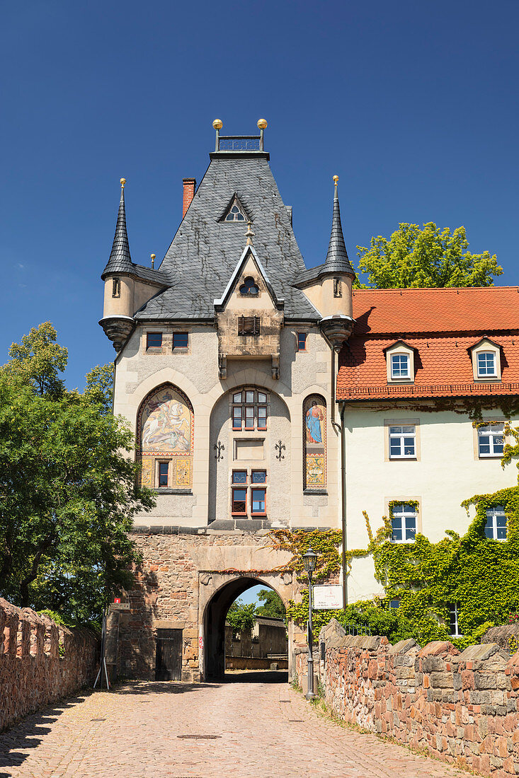 Albrechtsburg Burgtor, Meißen, Sachsen, Deutschland, Europa