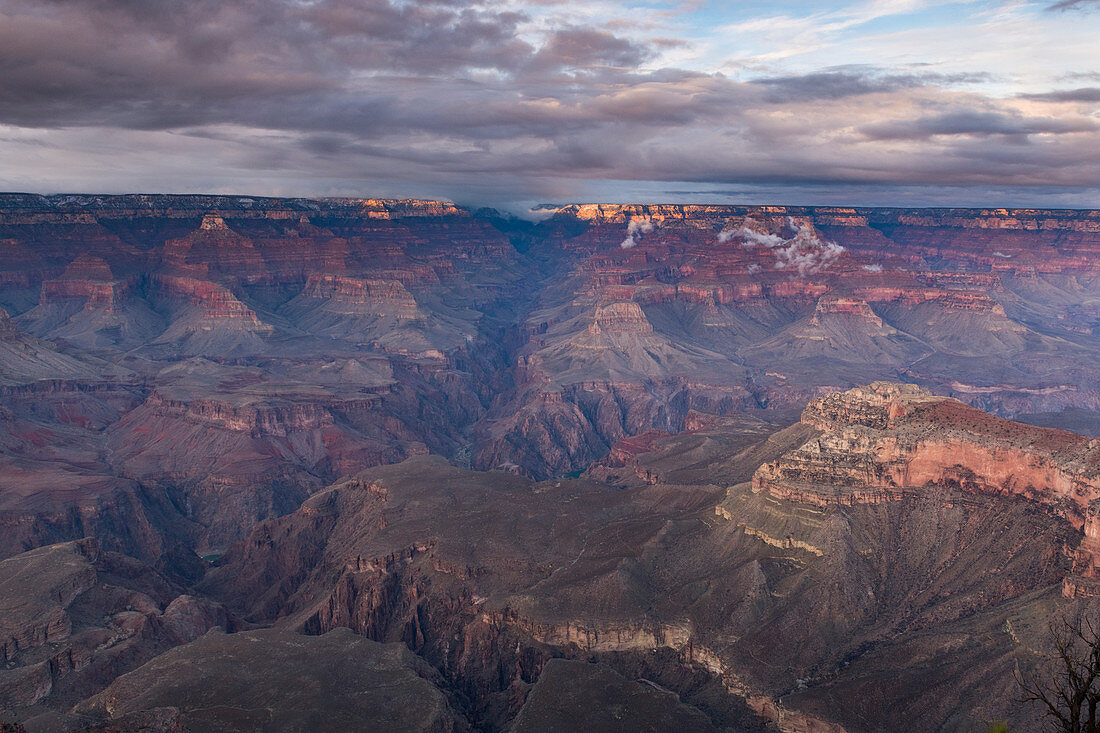 Sonnenuntergang über Grand Canyon South Rim, UNESCO-Weltkulturerbe, Arizona, Vereinigte Staaten von Amerika, Nordamerika