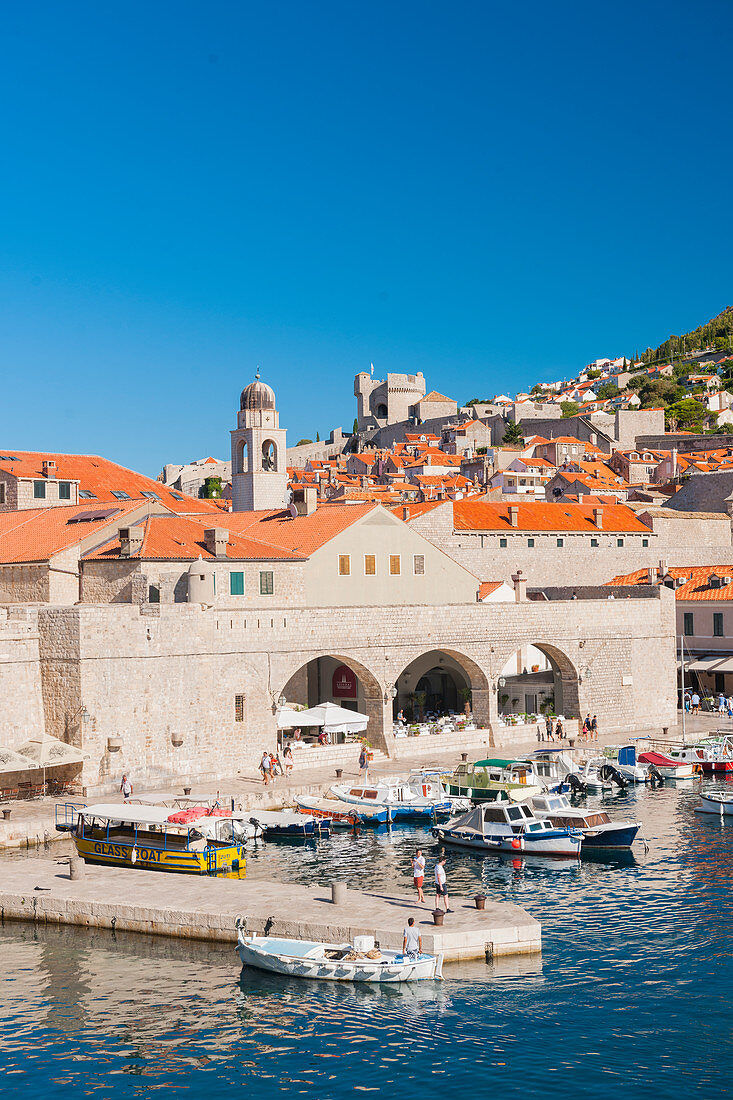 Dubrovnik Harbour, UNESCO World Heritage Site, Dubrovnik, Croatia, Europe