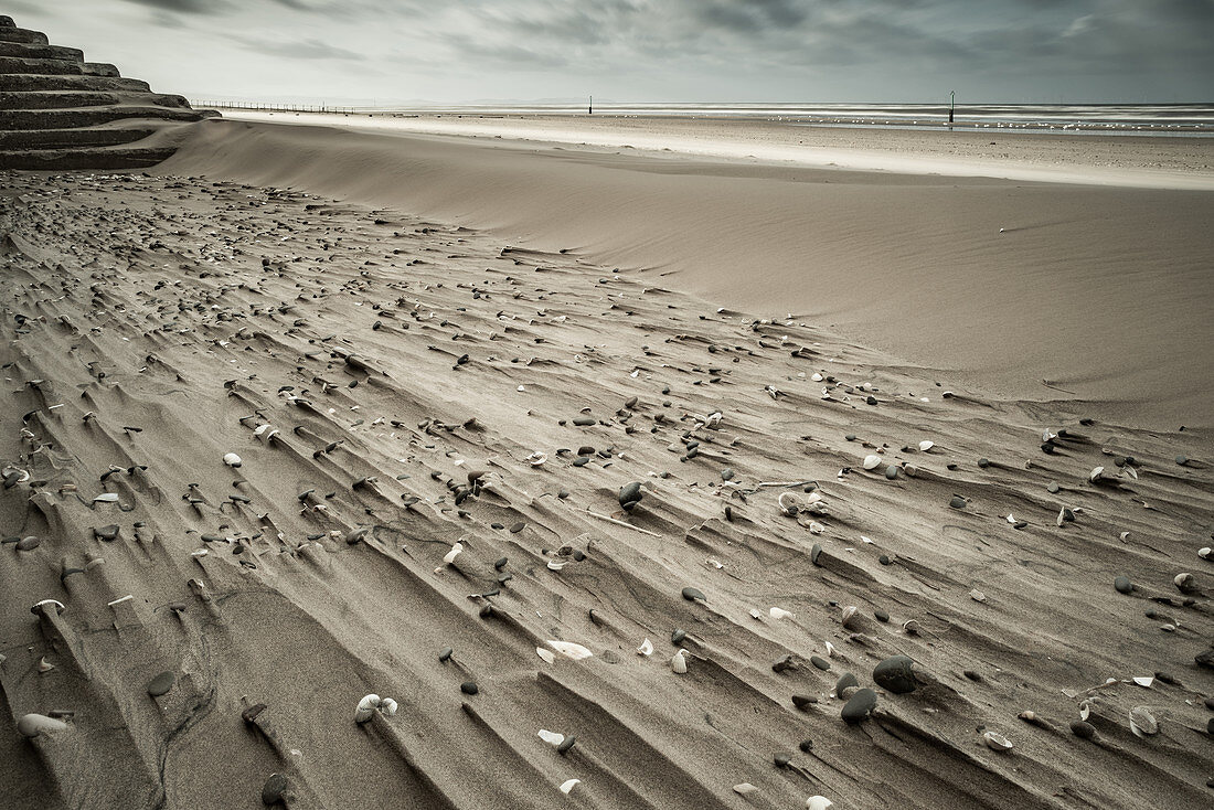 Sandmuster, Rhyl, Denbighshire, Nordwales, Vereinigtes Königreich, Europa
