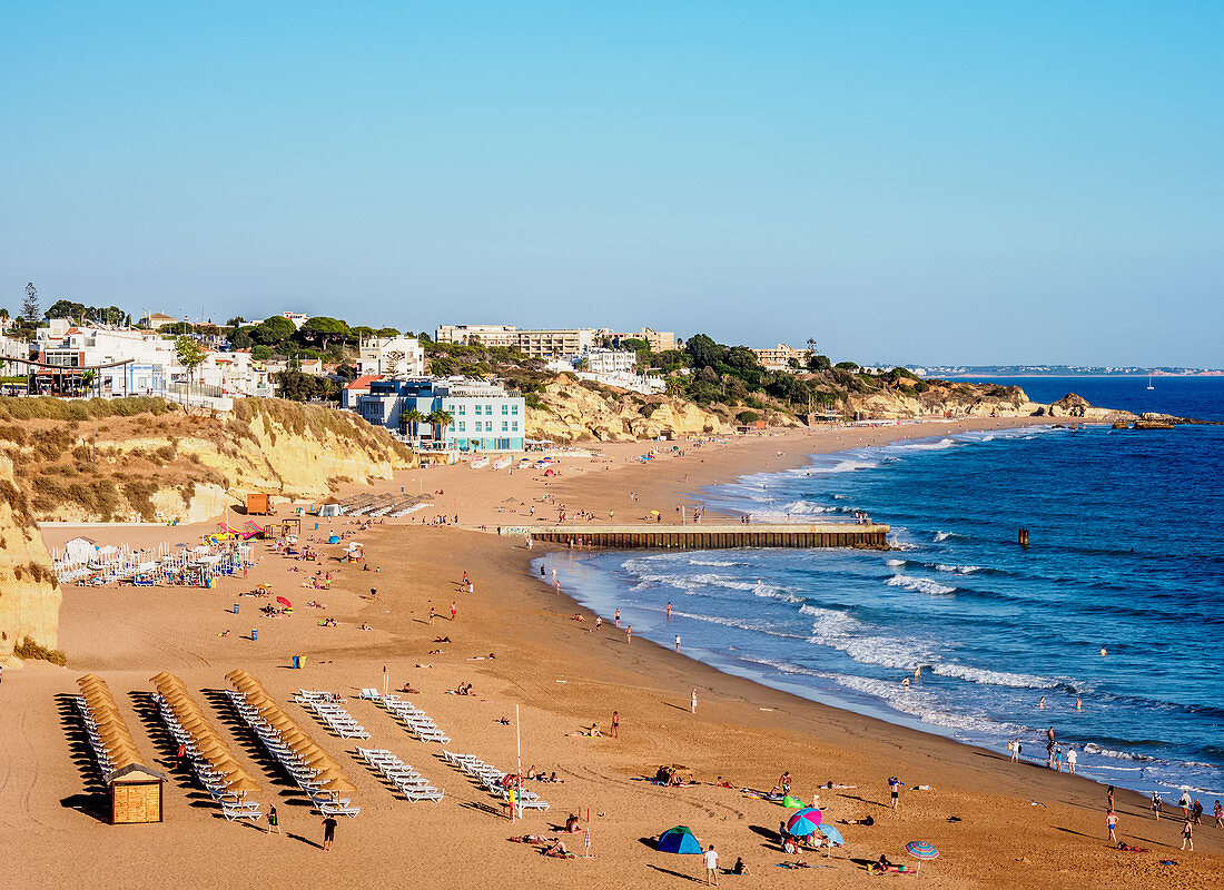 Paneco Beach, elevated view, Albufeira, Algarve, Portugal, Europe