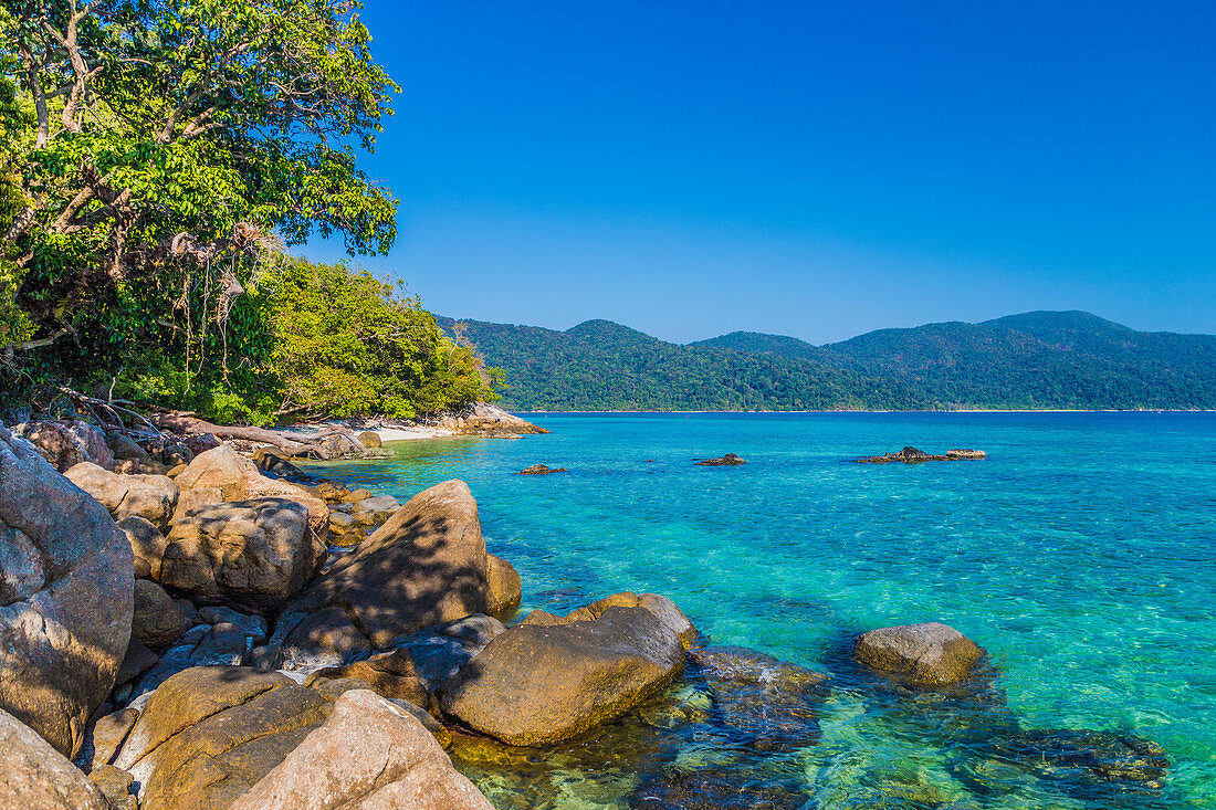 Ko Rawi Island im Tarutao National Marine Park, Thailand, Südostasien, Asien